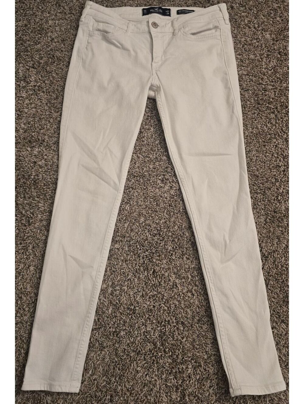 Hollister Low-Rise Super Skinny White Jeans Size 5S